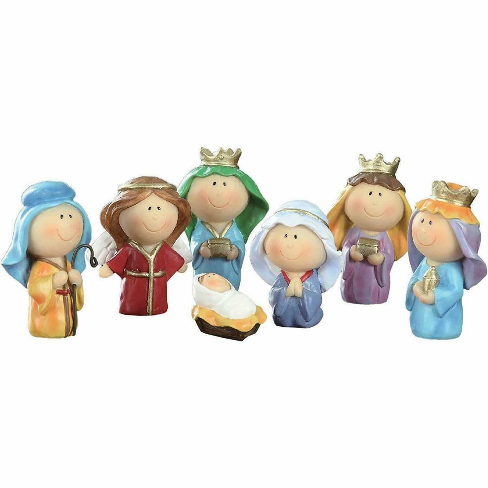 Mini 7-Piece Nativity Set Christmas Décor